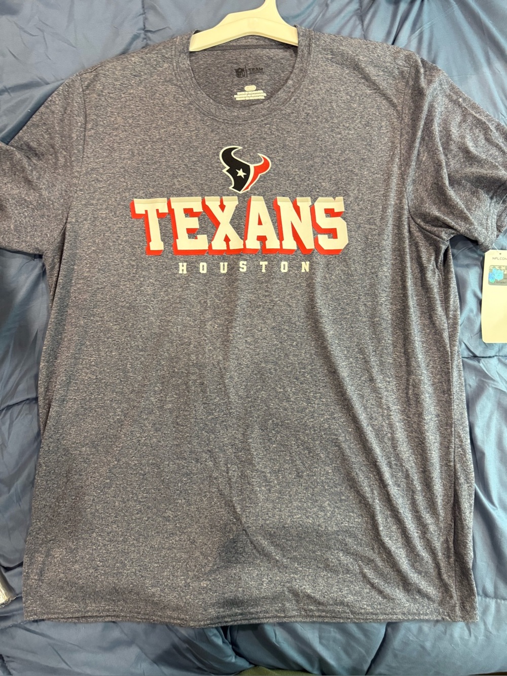 Team Apparel Houston Texans Heathered Navy Graphic Tee